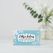 Bakkerskloppers Gebruiksvoorwerpen Bloemen Busines Visitekaartje (Staand voorkant)