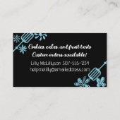 Bakkerskloppers Gebruiksvoorwerpen Bloemen Busines Visitekaartje (Achterkant)