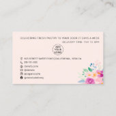 Bakkersrollen voor waterverf- en banketbakkerswerk visitekaartje (Achterkant)