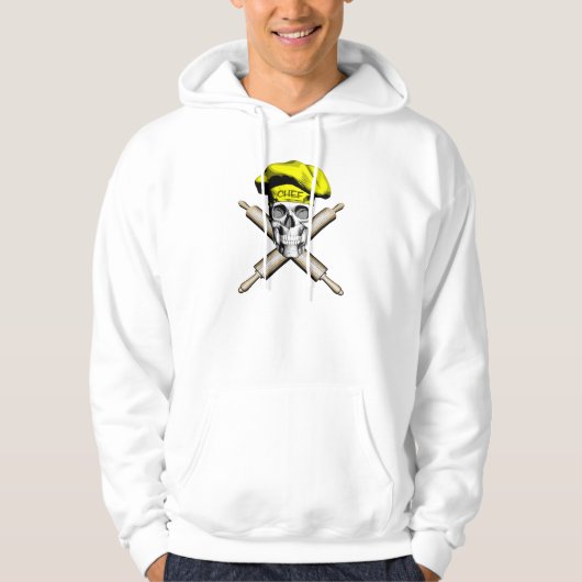 Bakkersschedel en Rolling Pins: Geel Hoodie (Voorkant)