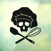 Bakkersschedel met toque raamsticker (Vel 3)