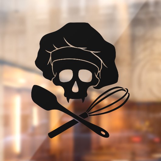 Bakkersschedel met toque raamsticker (Vel 2)