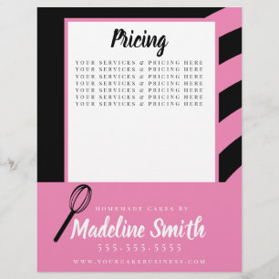 Bakkerstripes Whisk Homemade Cake roze Black Flyer