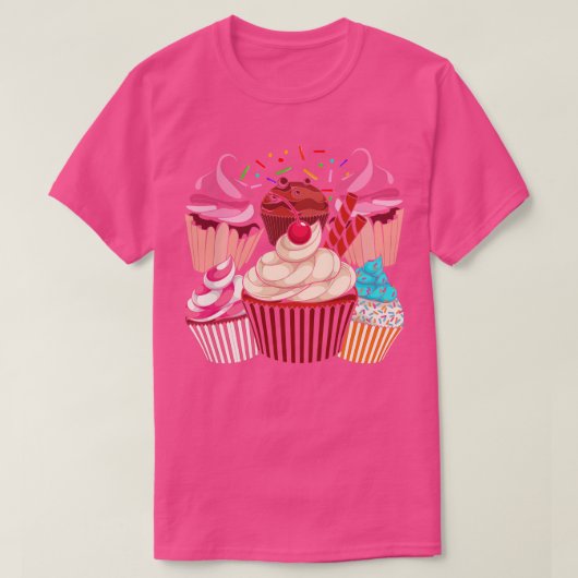 Bakkersvis Sprinkles Cupcake T-shirt (Design voorkant)