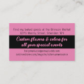 Bakkerswaren rollende pin bakkerij banketbakker visitekaartje (Achterkant)