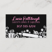 Bakkerswaren rollende pin bakkerij banketbakker visitekaartje (Voorkant)