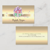 Bakkerswaren van legante proesional Macarons Sweet Visitekaartje (Voorkant / Achterkant)