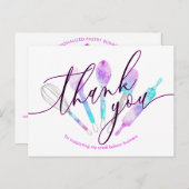 Bakkerswerktuigen voor gebak holografisch bedankt briefkaart (Voorkant / Achterkant)