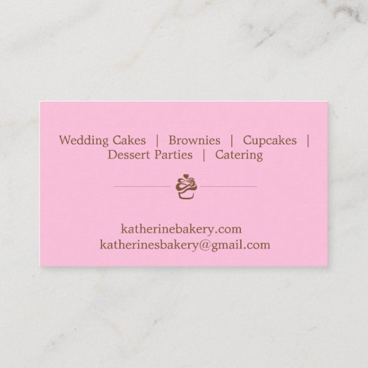 Bakkervenster Visitekaartjes (Achterkant)