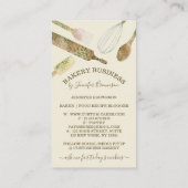 Bakketartikelen Catering Cook Chef ivoor Visitekaartje (Achterkant)