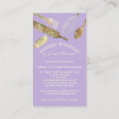 Bakketartikelen Catering Cook Chef paars Visitekaartje (Achterkant)