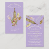 Bakketartikelen Catering Cook Chef paars Visitekaartje (Voorkant / Achterkant)