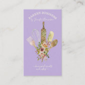 Bakketartikelen Catering Cook Chef paars Visitekaartje (Voorkant)