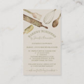 Bakketartikelen Catering Cook Chef-sage retro Visitekaartje (Achterkant)