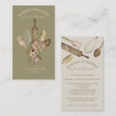 Bakketartikelen Catering Cook Chef-sage retro Visitekaartje (Voorkant / Achterkant)