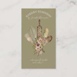 Bakketartikelen Catering Cook Chef-sage retro Visitekaartje