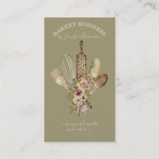 Bakketartikelen Catering Cook Chef-sage retro Visitekaartje (Voorkant)