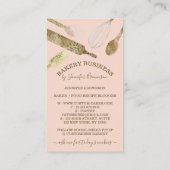 Bakketartikelen Catering Cook Chef verticaal schat Visitekaartje (Achterkant)