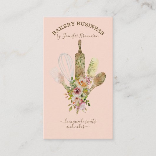 Bakketartikelen Catering Cook Chef verticaal schat Visitekaartje (Voorkant)