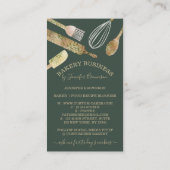 Bakketartikelen Catering Cook Chef verticale snede Visitekaartje (Achterkant)