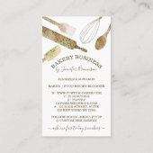 Bakketartikelen Catering Cook Chef Visitekaartje (Achterkant)