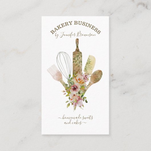 Bakketartikelen Catering Cook Chef Visitekaartje (Voorkant)