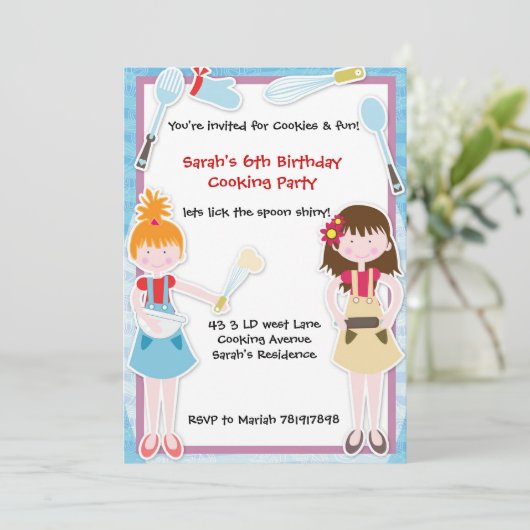 Bakketfornuis uitnodiging (Staand voorkant)