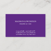 Bakketgebakken Paarse whiskatergebak Visitekaartje (Achterkant)