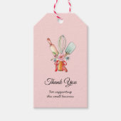 Bakketgereedschap roze Dank je labels Cadeaulabel (Voorkant)