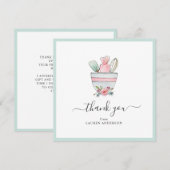 Bakketgereedschap Vrijgezellenfeest vierkant Dank  Bedankkaart (Voorkant / Achterkant)