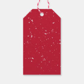 Bakketspirits voor helder rood feestdag cadeaulabel (Achterkant)