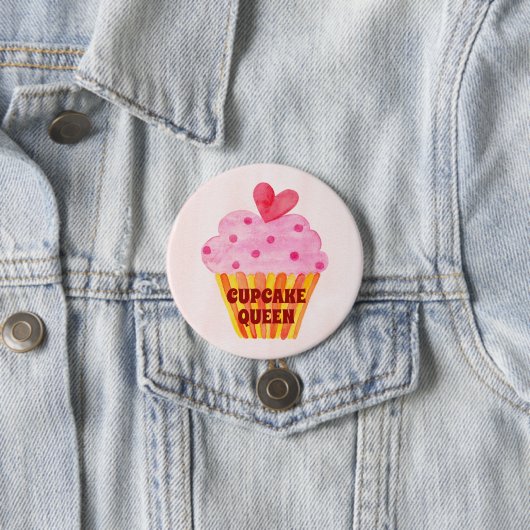 Bakketwedstrijd koninginnenbrood waterverf ronde button 7,6 cm (In situ)