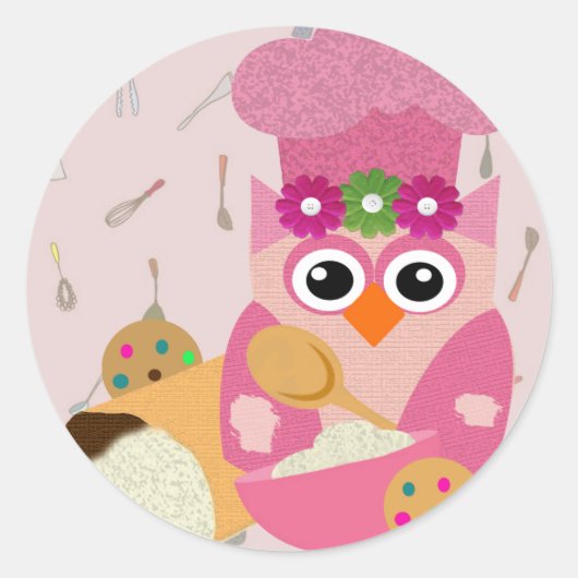 Bakkeuil Ronde Sticker (Voorkant)