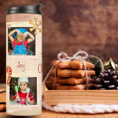 Bakkoekjes 4 Fotocollage Koraal Kerst Thermosbeker