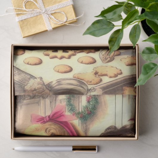  bakkoekjes Kerstmis Dames Tissuepapier (Geschenk)