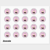 Bakkoekjes Polka Dots Ronde Sticker (Vel)