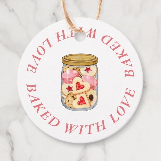 Bakkoekjes thema gemaakt met liefde zelfgemaakt bedankjes labels (Voorkant)