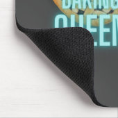 bakkoningin op grijs gepersonaliseerd muismat (Hoek)