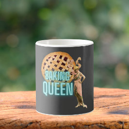 bakkoningin op grijs koffiemok