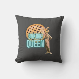 bakkoningin op grijs kussen