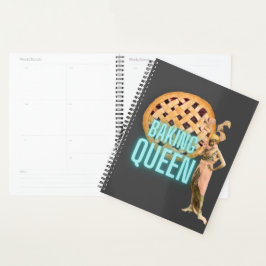  bakkoningin op grijs planner