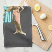  bakkoningin op grijs theedoek (Quarter Fold)