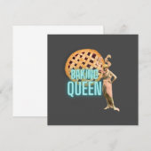 bakkoningin op grijze platte Wenskaart (Voorkant / Achterkant)