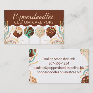 Baklava-achtige cake pops bakkerij lekkernijen visitekaartje