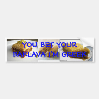 Baklava Bumpersticker
