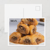 Baklava Grieks gebak voedsel foto Briefkaart (Voorkant / Achterkant)