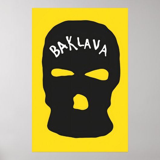Baklava Japans Abstract Bauhaus Formule Modern Poster (Voorkant)