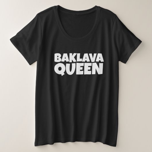 BAKLAVA KONINGEN T-SHIRTS PLUS GROOTTE (Design voorkant)