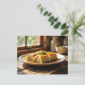 Baklava-receptkaart Briefkaart (Staand voorkant)
