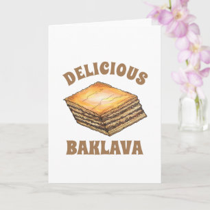 Baklava Sweet Filo Honey Dessert Pastry Greek Food Kaart